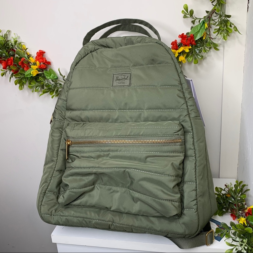 Herschel Supply Company Olive Green Quilted Backpack